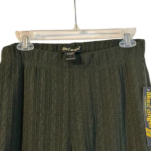Cable Knit Legging Olive Green NWT Casual Comfort Loungewear Sz LG Like an Angel thumbnail 2