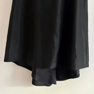 Vintage 90s Cache Black Satin Train Maxi Skirt Formal Prom Whimsigoth Goth 10 thumbnail 2