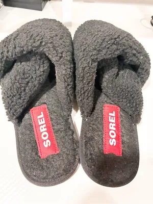 Sorel Womens Go Mail Run Black Sea Salt Slip On Shoes Slippers Size 10 thumbnail 3
