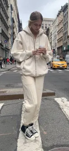 Brandy Melville Zip Up Cream thumbnail 1