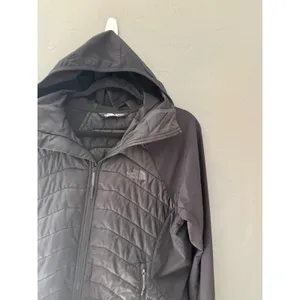 The‎ North Face Womens Black Hybrid Quilted Hooded Jacket Size Large L Full Zip thumbnail 2