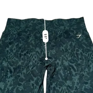 Gymshark Adapt‎ Animal Seamless Shorts Womens XXL Green Teal Biker Scrunch B2A1F thumbnail 8