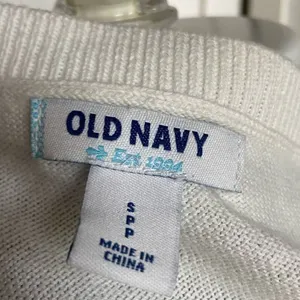 Old Navy Womens 100% Cotton Breton Stripe Sweater Cream Navy Long Sleeve‎ Size S thumbnail 9