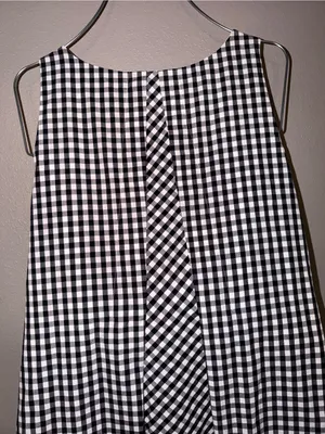 Vineyard Vines Black and White Gingham Sleeveless Mini Dress thumbnail 5