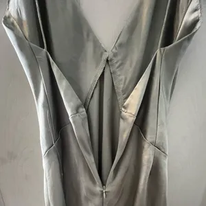 Missguided Satin Slip Dress High Side Slit Size 6 Olive/Kiwi Green thumbnail 7