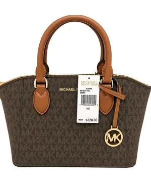 Michael Kors Brown Medium Satchel Gold Hardware & Dual Handles thumbnail 1