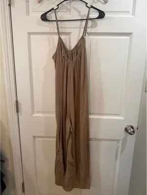 Emery Rose Brown Sleeveless Jumpsuit with Side Slits Size S thumbnail 4
