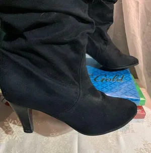 Gap Black Slouch Half Calf Boots thumbnail 10