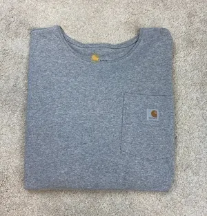 Carhartt Original Fit Long Sleeve Pocket T-Shirt Gray Size L thumbnail 1