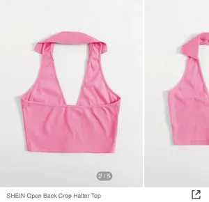 SheIn Pink NWT open back halter top. Almost sold out on website thumbnail 2