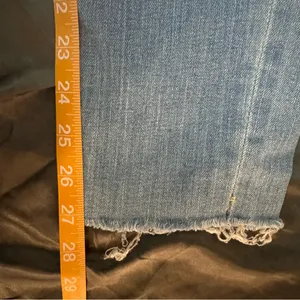 7 For All Mankind Gwenevere Ankle Skinny Blue Jeans raw hem size 24 thumbnail 13