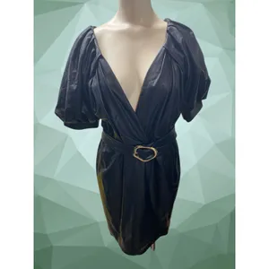 Amanda Uprichard Size Small Black Durand Faux Leather Mini Dress Brand New thumbnail 2