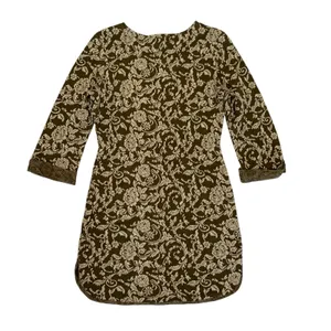 Nick Mo Dress Medium Green Knit Long Sleeve Boho Fall Winter Cottagecore thumbnail 5