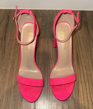Dream Paris Pink Block High Heels thumbnail 3
