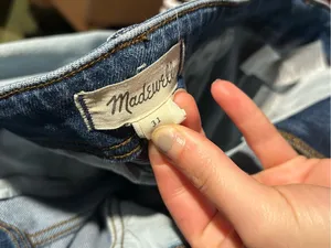 ☀️3/$25 Madewell Tapered Denim Trousers High Rise Comfort Barrel 31 thumbnail 8