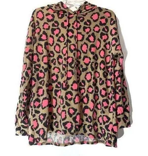 Animal Print Hoodie Women’s Medium thumbnail 1