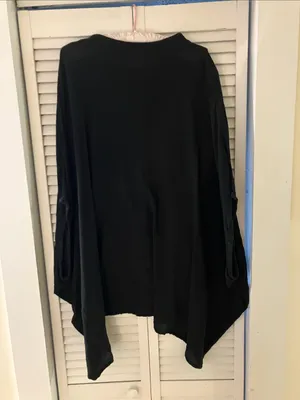 Oh My Gauze Black Oversized Button Down Shirt Size 2 Size M thumbnail 6