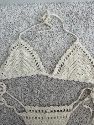 White Fox Boutique Crochet Bikini set thumbnail 3