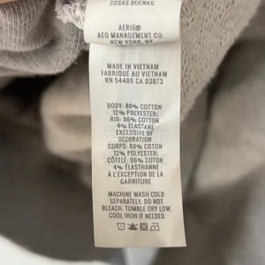 Aerie Gray Oversized Crewneck Sweatshirt Athleisure Loungewear Cozy thumbnail 12