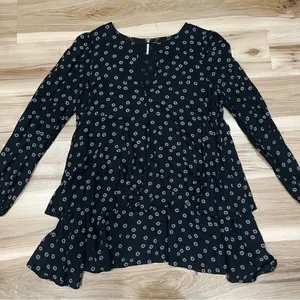 Free People Beck Floral Tiered Dress Women’s Large thumbnail 2