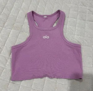 Alo Ribbed Cropped Tank | Small/Medium | Lavender thumbnail 1