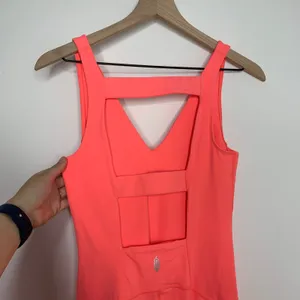 FP Movement Never better Strappy Back Jumpsuit Neon Coral Womens Small thumbnail 8