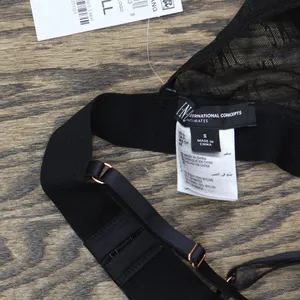 NWT INC International Concepts Bralette Monogram 100137466 Deep Black Logo S thumbnail 6