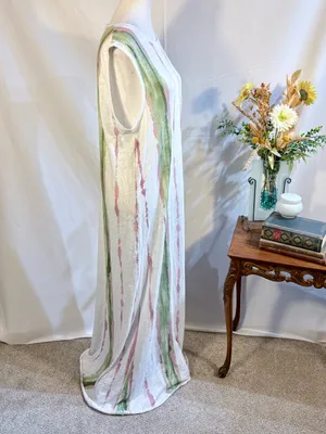 ATM Anthony Thomas Melillo Slub Cotton Paintstroke Stripe Maxi Dress XL🧡 thumbnail 4