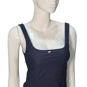 Fabletics square neck Navy Blue athletic Tank Top S/M crop open back‎ sleeveless thumbnail 1