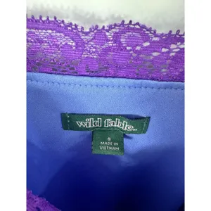 Wild Fable Babydoll Slip Dress Women S Purple Floral Lace‎ Trim Fairy Grunge Y2K thumbnail 2
