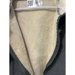 SLEEP SHEEP Plaine Hoodie Gray Sherpa Lined Full Zip Jacket M Streetwear Casual thumbnail 6