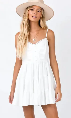 Princess Polly Dlaney Mini Dress in White Size 4 New with tag thumbnail 1
