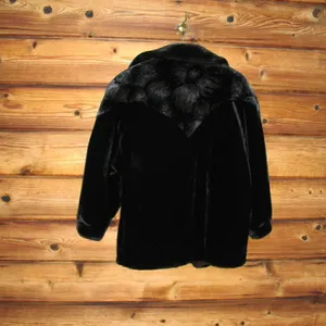 Vintage Black Luxe Faux Fur Jacket Coat thumbnail 4