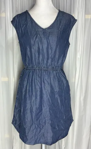 Universal Threads Blue Sleeveless V-Neck Midi Dress Size XS thumbnail 1