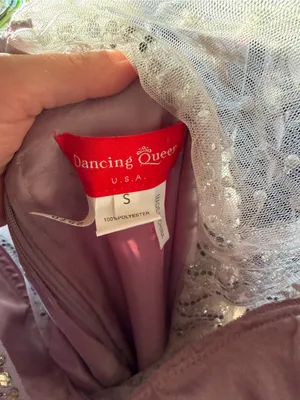 Dancing Queen Embellished V-Neck Prom Dress in Mauve thumbnail 7