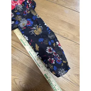 Anthropologie Dolan‎ Women Shirt Medium Ruffle Floral Red Romantic Tiered Boho thumbnail 7