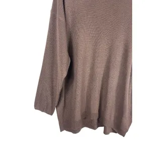 Free People FP Beach Oversized Pullover Sweater Brown Cotton Blend Stretch NWT L thumbnail 4