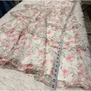 Lulu’s Endlessly Gorgeous Burnout Tie-Strap Midi Dress in White Pink Floral XL thumbnail 6
