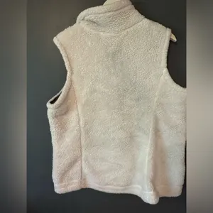 Free Country Vest Womens 2XL cream Faux Fur Sherpa Fleece Full Zip Pockets thumbnail 3