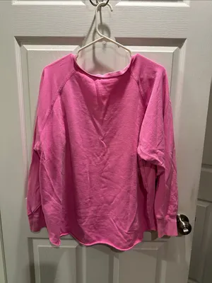 Women's Pink Long-Sleeve Scoop Neck Top thumbnail 2
