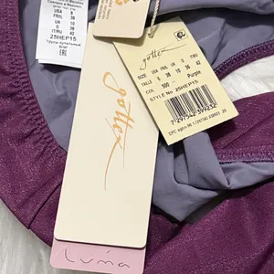 💙💖 NWT Gottex Luma High End‎ High Waist Metallic Purple Swim Bikini Bottom thumbnail 5