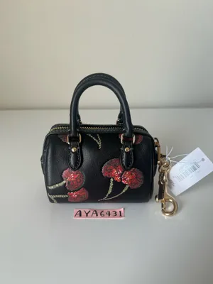 Coach Mini Rowan Bag Charm With Cherry Print thumbnail 2