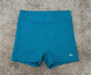 Alo Yoga Ribbed High Waist Shorts (S) thumbnail 1