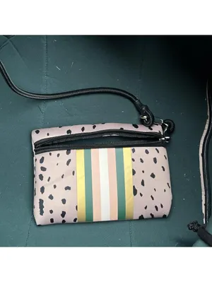 Taylor Gray Striped&Animal Print tote bag with Wallet Chain thumbnail 8