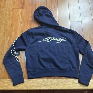 NWT Ed Hardy Broken Heart and Fairytale Navy Eclipse‎ Hoodies Sweatshirt Size S thumbnail 6