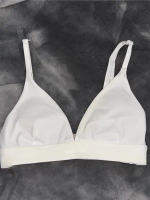lululemon athletica White Wireless Triangle Bralette - Minimalist Design thumbnail 3