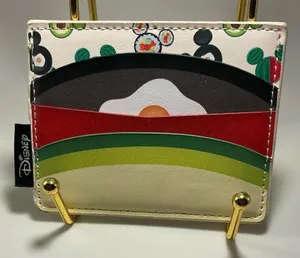 Rare HTF Modern Vintage Disney X Loungefly Small Food Print ID Card Wallet thumbnail 1