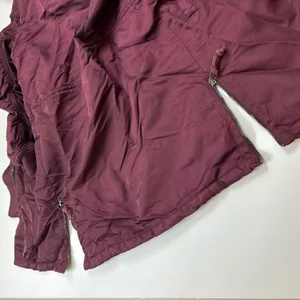 Abercrombie & Fitch Womens Maroon Red Fur Trim Hooded Lined Parka Jacket Size XS thumbnail 11