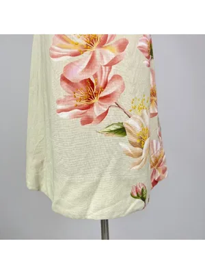 NWOT Farm Rio Linen Blend Floral Print Sleeveless Mini Dress Elastic Waist Sz XS thumbnail 6