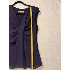 Michael Michael Kors Purple Twist Front V-Neck Sleeveless Blouse Top‎ Small thumbnail 3